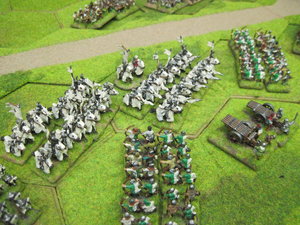 Teutonic knights charge home against the English longbow