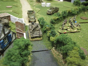 British Stewart tanks await in 'ambush'.