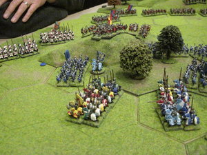 The English stand proves decisive as the French fail to take the well defended escarpment
