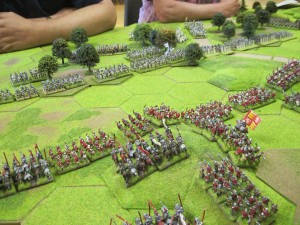 The Yorkist battle line ready to advance into contact