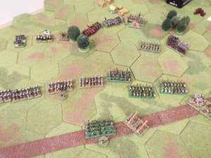 The wolf riders and orcish missile troops keep the barbarians at bay