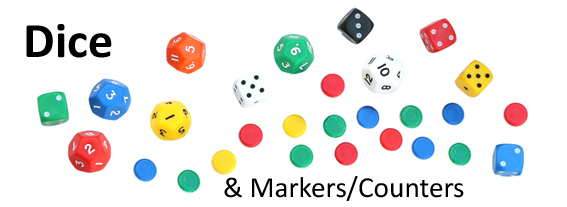 Dice and counters