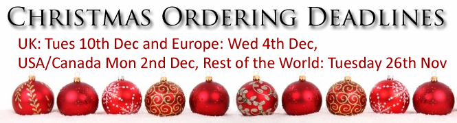 Christmas ordering deadlines, please get your orders to us as soon as possible.