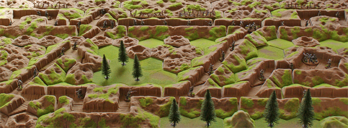 scarab miniatures in the 28mm trenches of Kallistra