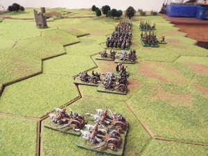 Heavy chariots, ready to race for the hill top