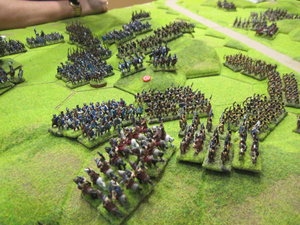 The Pictish hordes charge into contact!