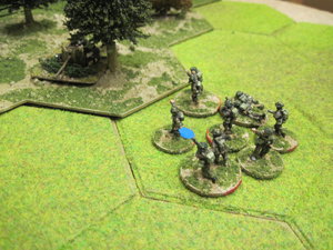 British infantry assault the German anti=tank gun