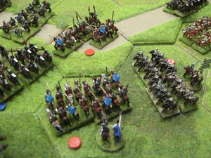 The remainder of the now defeated Hungarian cavalry, disruption markers everywhere, await their final destruction!