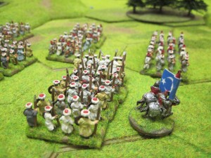 Ottoman infantry advance in the centre