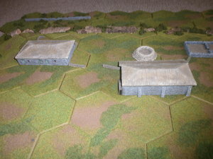the back of the buildings, just need a trench section for the ditch