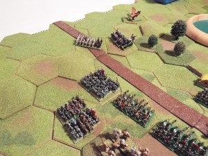 Cavalry move to engage the orc left flank