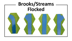 Hexon Brooks or Streams Flocked