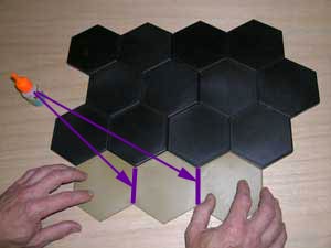 Position the slope hexes