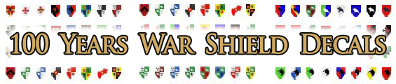 100 Years War shield decals